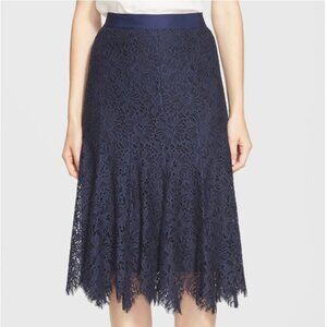 Rebecca Taylor Floral Lace Midi Skirt